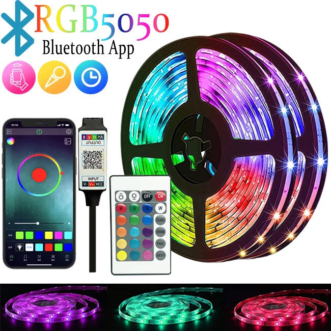 RhythmGlow™ RGB Music Sync LED Lights