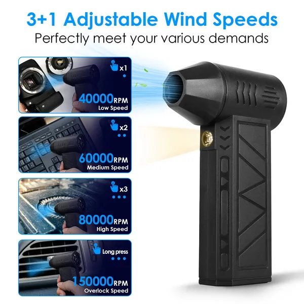 Cordless Electric Air Duster for PC & Keyboard Cleaning - Image 5