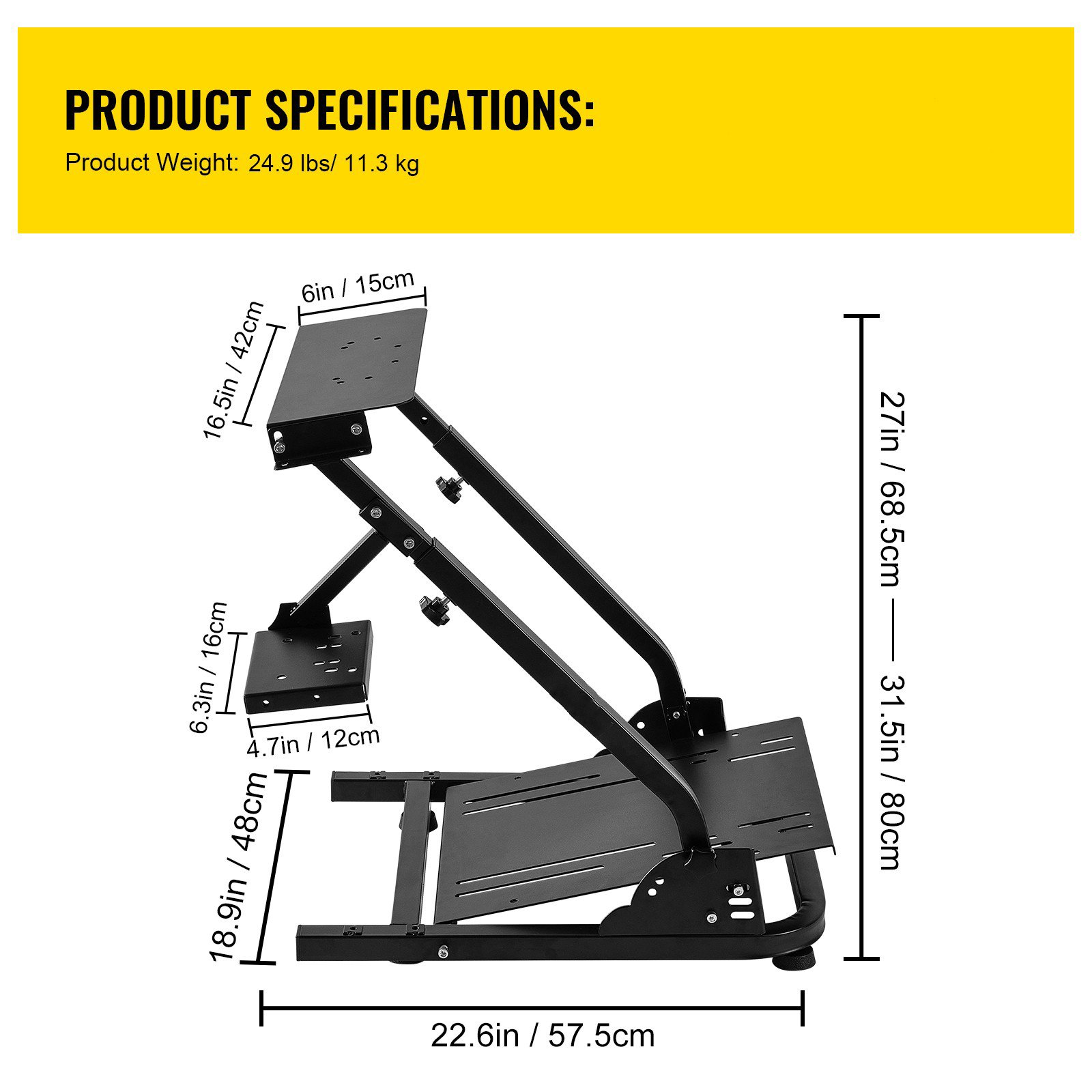VEVOR Racing Simulator Steering Wheel Stand - Image 5