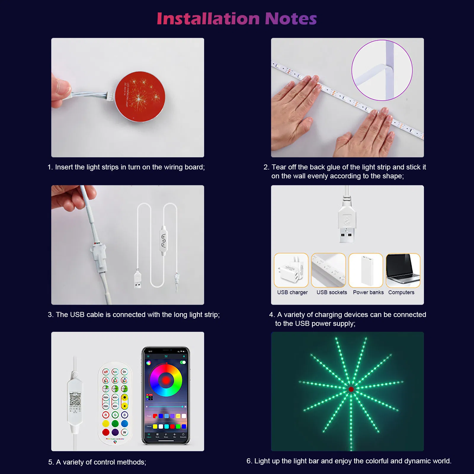 LED Firework Lights with Music Sync - Image 2