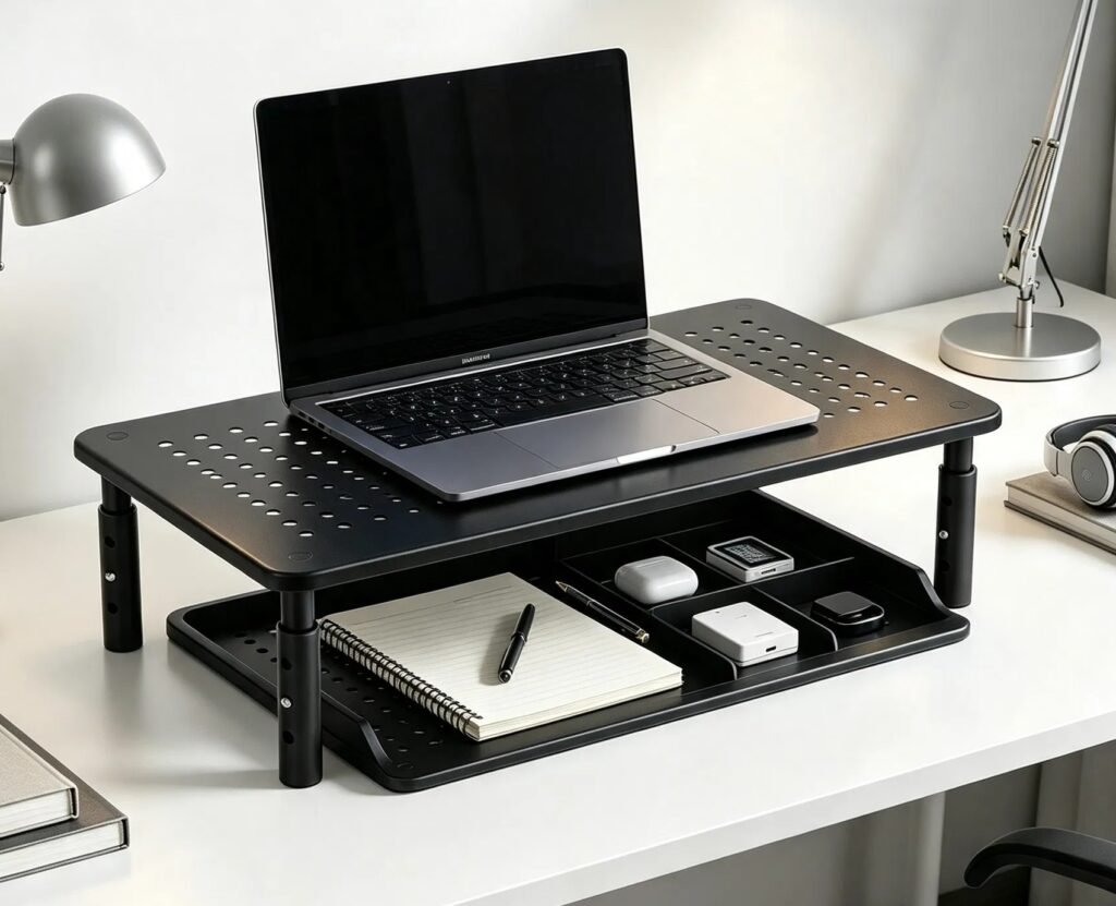 3-Level Adjustable Metal Monitor Riser