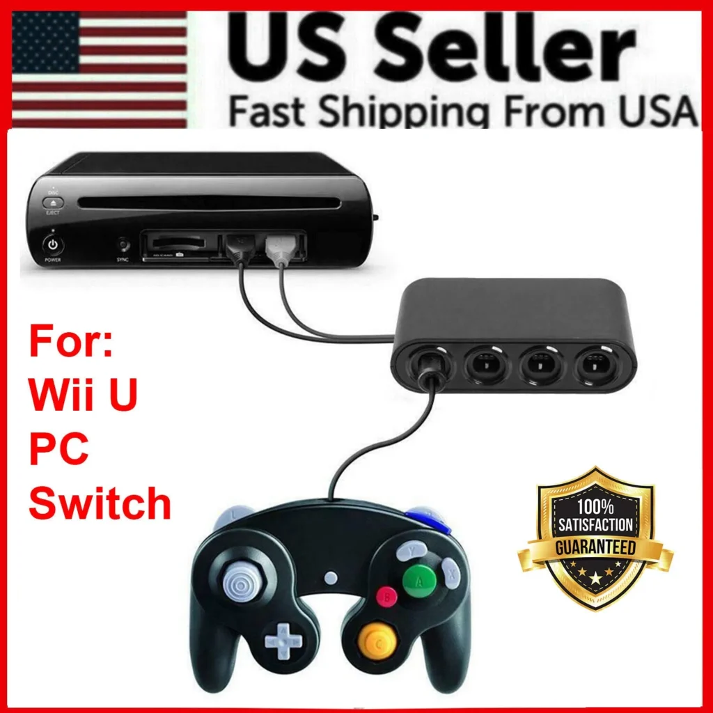 4-Port GameCube Controller Adapter for Switch, Wii U & PC