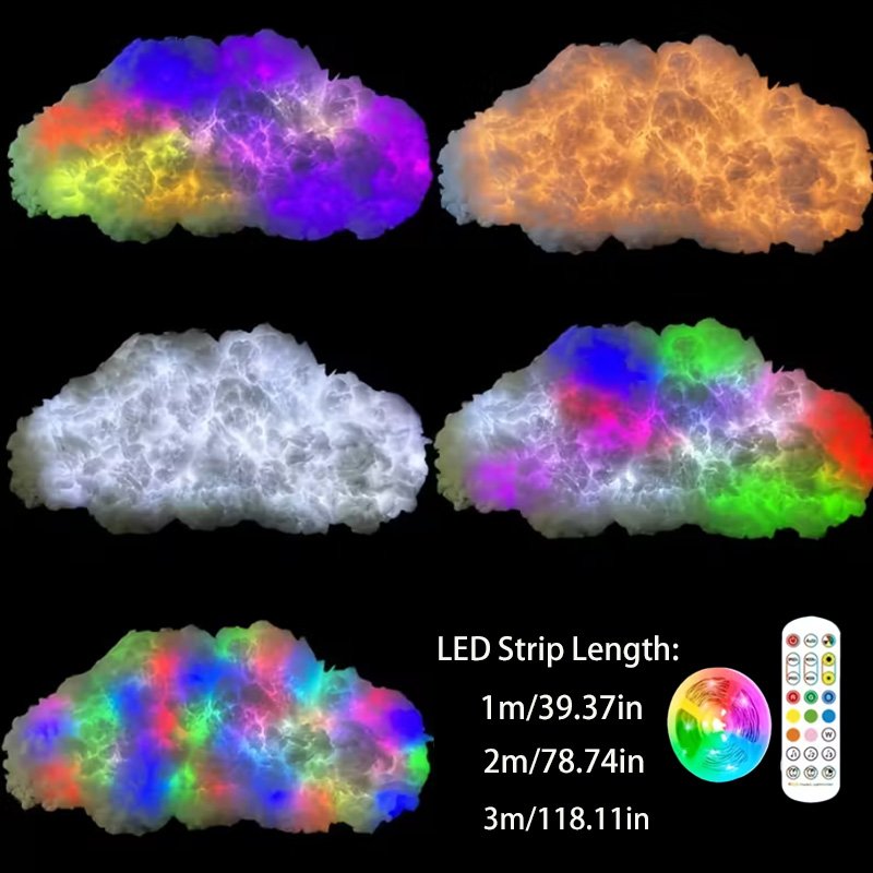 RGB Cloud Lamp with Remote (1, 2 or 3 m)