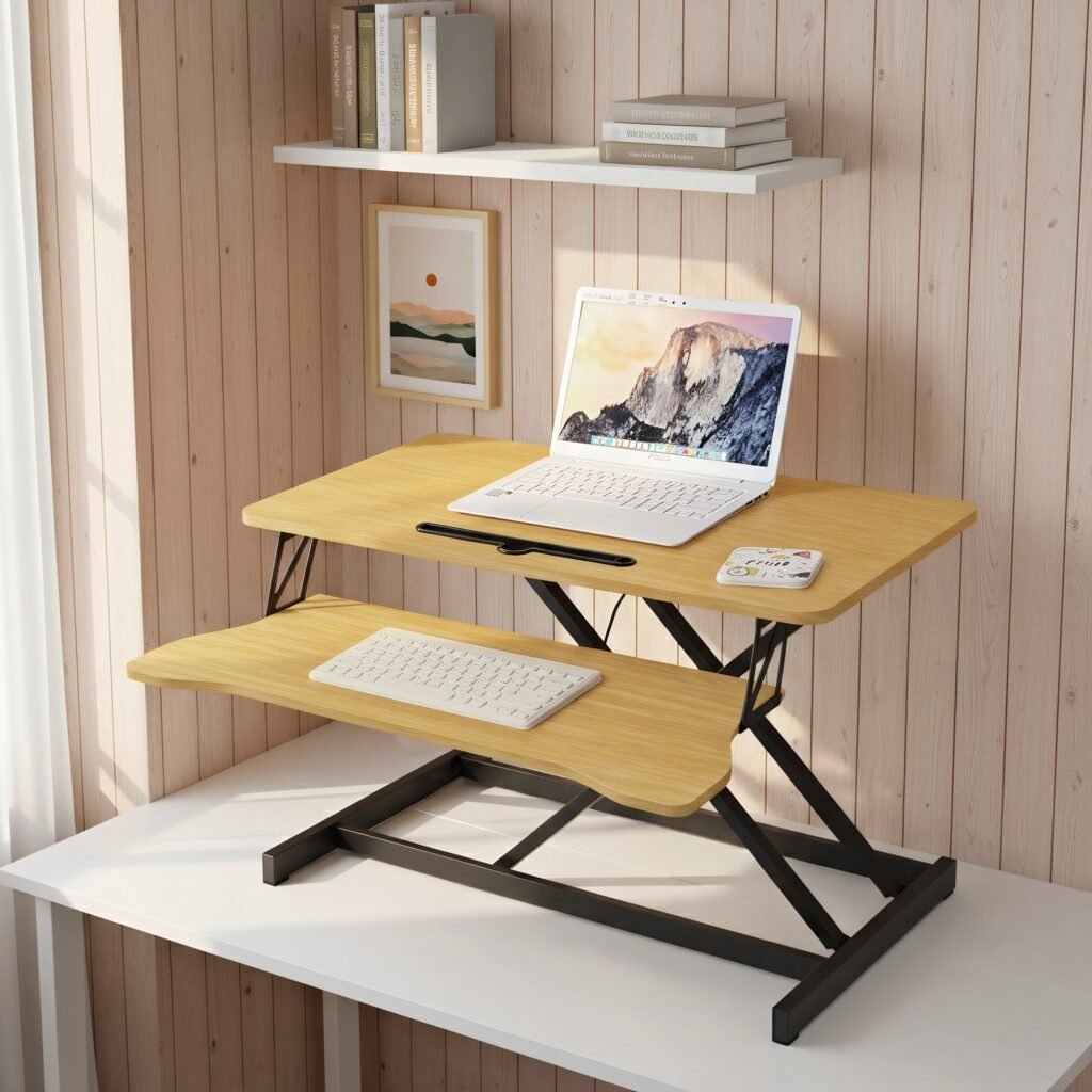 32-Inch Sit-to-Stand Desk Converter for Dual Monitors