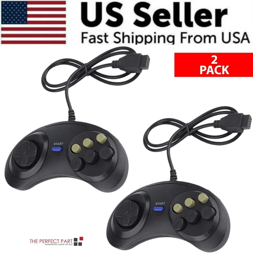 2-Pack 6-Button Controllers for Sega Genesis