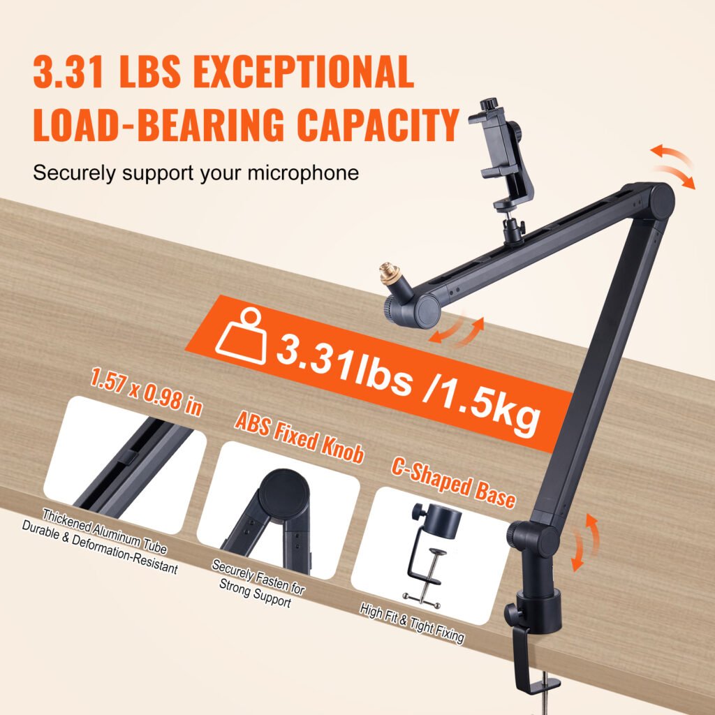 VEVOR Microphone Boom Arm with Desk Clamp