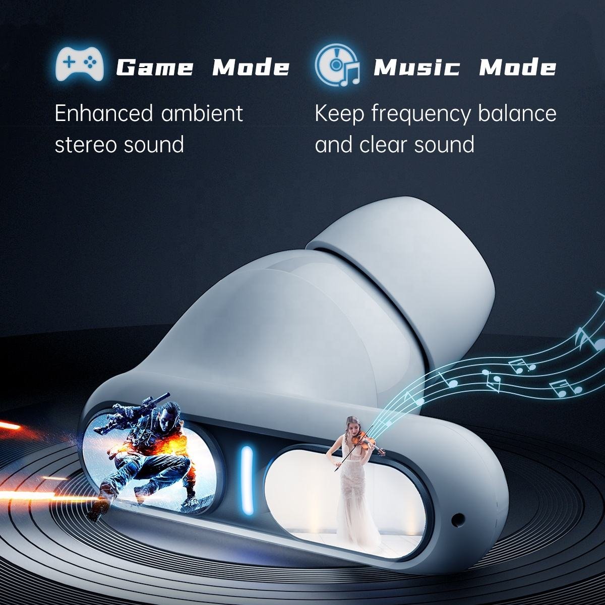Langsdom Wireless Gaming Earbuds with ENC Mic - Image 3