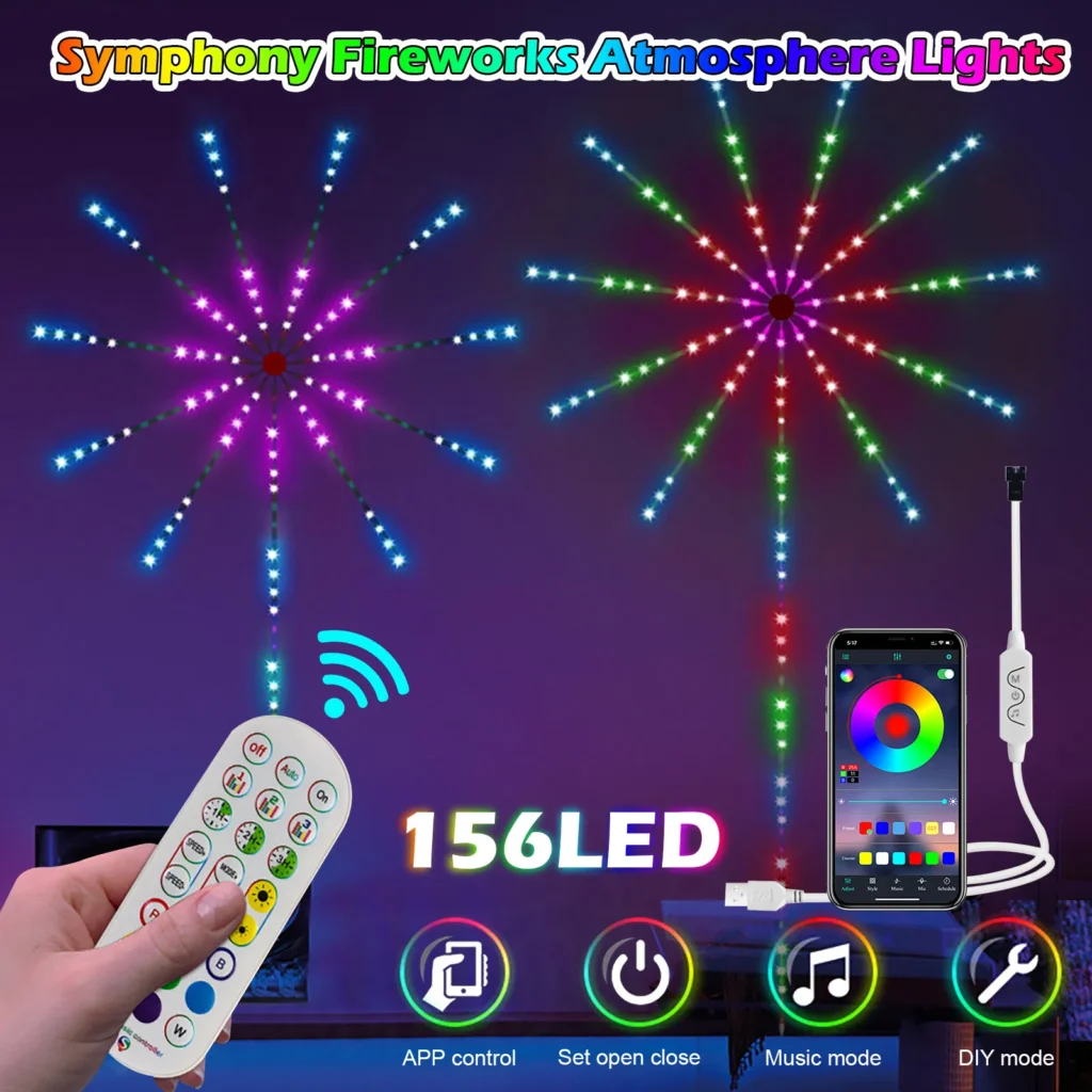 LED Firework Lights with Music Sync