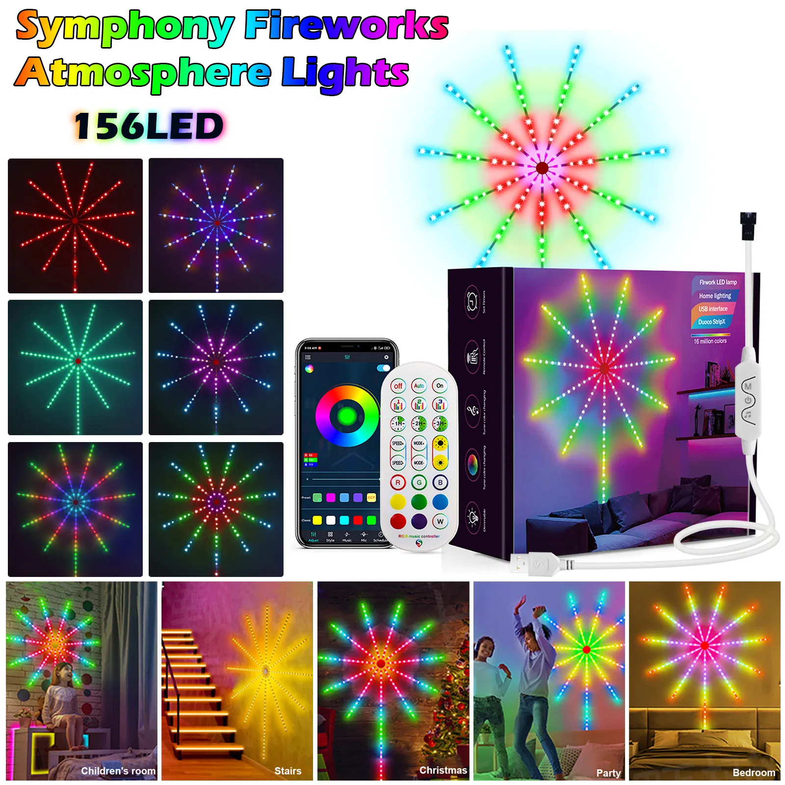 LED Firework Lights with Music Sync - Image 4